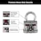 Master Lock 6.34 in. H X 1.34 in. W X 3.91 in. L Steel Ball Bearing Locking Weather-Resistant Padloc M5XKADCCSEN - alternate 2